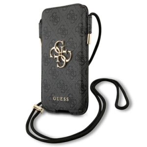Guess krepšys telefonui GUHCP12L4GPSGR 6,7" pilkos spalvos 4G Metal Logo