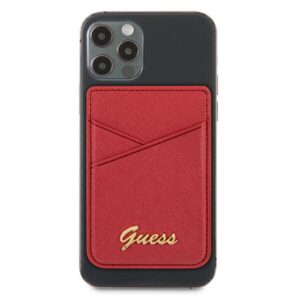 Guess Wallet Card Slot GUWMSSASLREMagSafe Saffiano red - Image 2