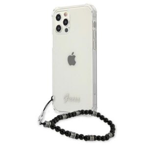Guess GUHCP12LKPSBK Apple iPhone 12 Pro Max 6,7" skaidrus kietas dėklas juodos spalvos Pearl - Image 2