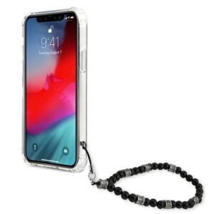 Guess GUHCP12LKPSBK Apple iPhone 12 Pro Max 6,7" skaidrus kietas dėklas juodos spalvos Pearl - Image 5