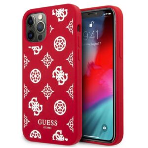 Guess GUHCP12LLSPEWRE Apple iPhone 12 Pro Max 6,7" red kietas dėklas Peony Collection