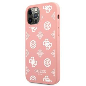 Guess GUHCP12LLSPEWPI Apple iPhone 12 Pro Max 6,7" rožinės spalvos kietas dėklas Peony Collection - Image 2