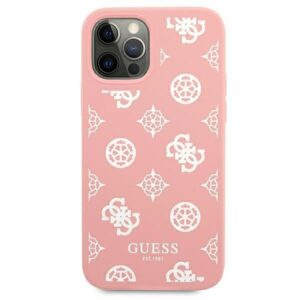 Guess GUHCP12LLSPEWPI Apple iPhone 12 Pro Max 6,7" rožinės spalvos kietas dėklas Peony Collection - Image 3