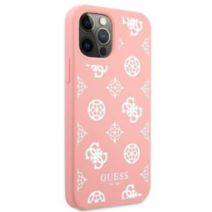 Guess GUHCP12LLSPEWPI Apple iPhone 12 Pro Max 6,7" rožinės spalvos kietas dėklas Peony Collection - Image 4