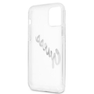 Guess GUHCP12MKTRSVSI Apple iPhone 12/12 Pro 6,1" skaidrus kietas dėklas Vintage Script Silver - Image 7
