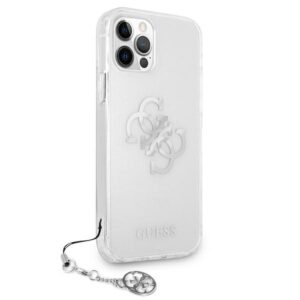 Guess GUHCP12LKS4GSI Apple iPhone 12 Pro Max 6,7" skaidrus kietas dėklas 4G Silver Charms Collection - Image 4