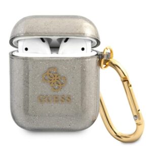 Guess GUA2UCG4GK AirPods dėklas juodos spalvos Glitter Collection - Image 1