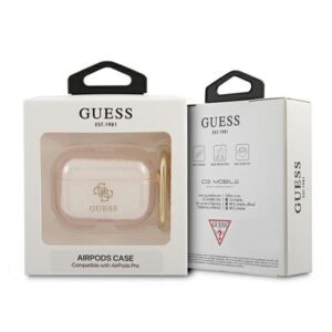 Guess GUAPUCG4GD AirPods Pro dėklas aukso spalvos Glitter Collection - Image 3