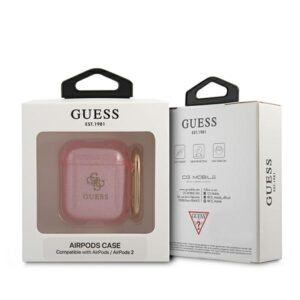Guess GUA2UCG4GP AirPods dėklas rožinės spalvos Glitter Collection - Image 4