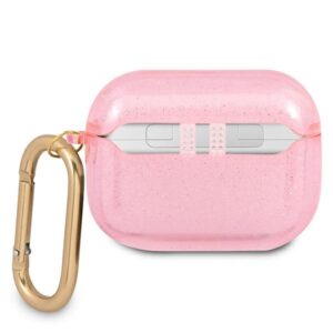 Guess GUAPUCG4GP AirPods Pro dėklas rožinės spalvos Glitter Collection - Image 2