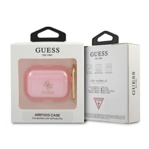 Guess GUAPUCG4GP AirPods Pro dėklas rožinės spalvos Glitter Collection - Image 3