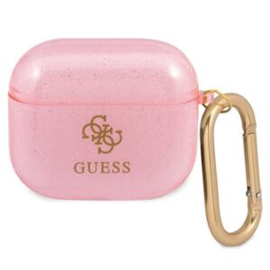 Guess GUA3UCG4GP AirPods 3 dėklas rožinės spalvos Glitter Collection