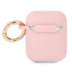 Guess GUA2SSSI AirPods dėklas rožinės spalvos Silicone Vintage Script - Image 2