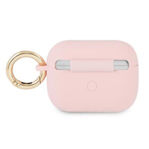 Guess GUAPSSSI AirPods Pro dėklas rožinės spalvos Silicone Vintage Script - Image 2