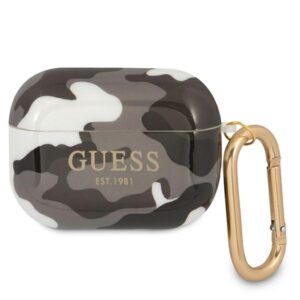 Guess GUAPUCAMG AirPods Pro dėklas juodos spalvos Camo Collection