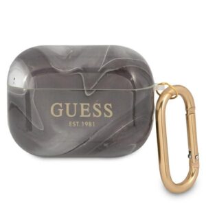 Guess GUAPUNMK AirPods Pro dėklas juodos spalvos Marble Collection