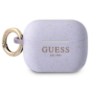 Guess GUAPSGGEU AirPods Pro dėklas violetinės spalvos Silicone Glitter - Image 1