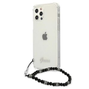 Guess GUHCP12MKPSBK Apple iPhone 12/12 Pro 6,1" skaidrus kietas dėklas juodos spalvos Pearl - Image 2