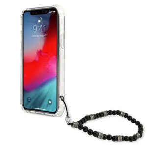 Guess GUHCP12MKPSBK Apple iPhone 12/12 Pro 6,1" skaidrus kietas dėklas juodos spalvos Pearl - Image 5