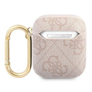 Guess GUA24GSMP AirPods dėklas rožinės spalvos 4G Script Metal Collection - Image 2