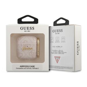 Guess GUA24GSMP AirPods dėklas rožinės spalvos 4G Script Metal Collection - Image 3
