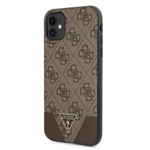 Guess GUHCN61PU4GHBR Apple iPhone 11 6,1" / Xr 6,1" rudos spalvos kietas dėklas 4G Triangle Collection - Image 2
