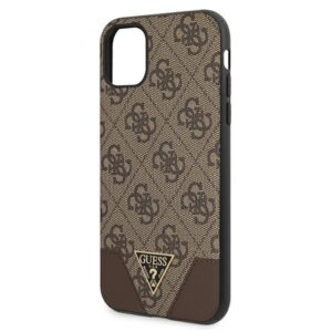 Guess GUHCN61PU4GHBR Apple iPhone 11 6,1" / Xr 6,1" rudos spalvos kietas dėklas 4G Triangle Collection - Image 3