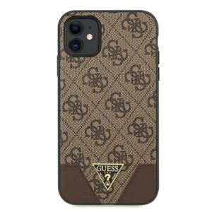 Guess GUHCN61PU4GHBR Apple iPhone 11 6,1" / Xr 6,1" rudos spalvos kietas dėklas 4G Triangle Collection - Image 5