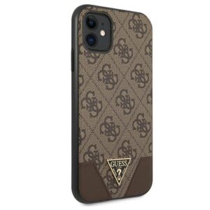 Guess GUHCN61PU4GHBR Apple iPhone 11 6,1" / Xr 6,1" rudos spalvos kietas dėklas 4G Triangle Collection - Image 6