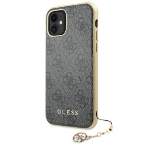 Guess GUHCN61GF4GGR Apple iPhone 11 6,1" / Xr grey kietas dėklas 4G Charms Collection - Image 2