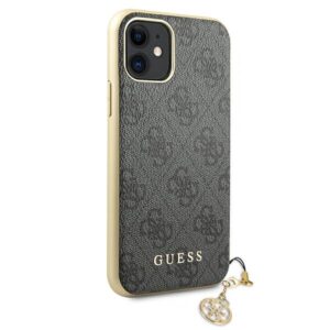 Guess GUHCN61GF4GGR Apple iPhone 11 6,1" / Xr grey kietas dėklas 4G Charms Collection - Image 3