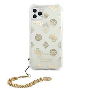 Guess GUHCN58KSPEGO Apple iPhone 11 Pro 5,8" gold kietas dėklas Peony Chain Collection - Image 3