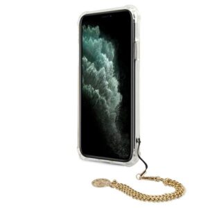 Guess GUHCN58KSPEGO Apple iPhone 11 Pro 5,8" gold kietas dėklas Peony Chain Collection - Image 5