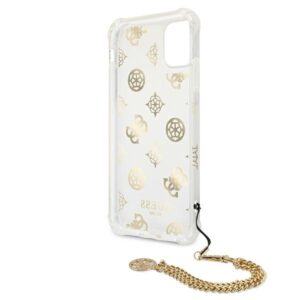 Guess GUHCN58KSPEGO Apple iPhone 11 Pro 5,8" gold kietas dėklas Peony Chain Collection - Image 7