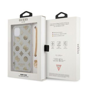 Guess GUHCN58KSPEGO Apple iPhone 11 Pro 5,8" gold kietas dėklas Peony Chain Collection - Image 8