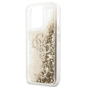 Guess GUHCP13XLG4GGO Apple iPhone 13 Pro Max 6,7" gold kietas dėklas 4G Big Liquid Glitter - Image 6