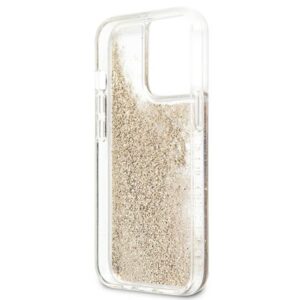 Guess GUHCP13XLG4GGO Apple iPhone 13 Pro Max 6,7" gold kietas dėklas 4G Big Liquid Glitter - Image 7