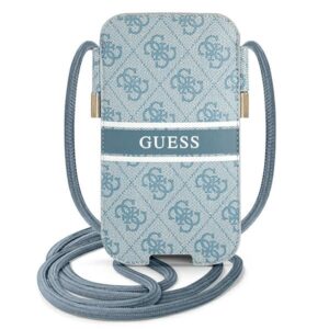 Guess Torebka GUPHL4GDBL 6,7" blue kietas dėklas 4G Stripe