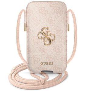 Guess Torebka GUPHL4GMGPI 6,7" rožinės spalvos kietas dėklas 4G Big Metal Logo