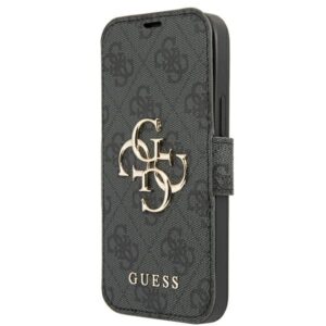 Guess GUBKP13X4GMGGR Apple iPhone 13 Pro Max 6,7" pilkos spalvos book 4G Big Metal Logo
