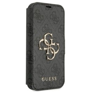 Guess GUBKP13X4GMGGR Apple iPhone 13 Pro Max 6,7" pilkos spalvos book 4G Big Metal Logo - Image 3