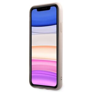 Guess GUHCN61G4GLPI Apple iPhone 11 6,1"/ Xr rožinės spalvos kietas dėklas 4G Stripe Collection - Image 5