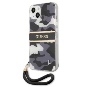 Guess GUHCP13SKCABBK Apple iPhone 13 mini 5,4"juodos spalvos hardcase Camo Strap Collection - Image 2