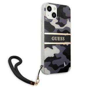 Guess GUHCP13SKCABBK Apple iPhone 13 mini 5,4"juodos spalvos hardcase Camo Strap Collection - Image 4