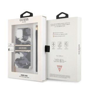 Guess GUHCP13SKCABBK Apple iPhone 13 mini 5,4"juodos spalvos hardcase Camo Strap Collection - Image 8