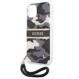Guess GUHCP13MKCABBK Apple iPhone 13 / 14 / 15 6,1" juodos spalvos hardcase Camo Strap Collection - Image 6