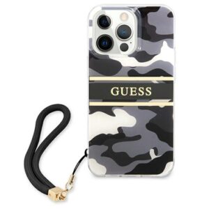 Guess GUHCP13XKCABBK Apple iPhone 13 Pro Max 6,7" juodos spalvos hardcase Camo Strap Collection - Image 3