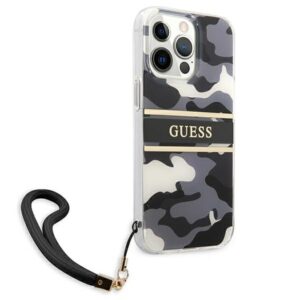 Guess GUHCP13XKCABBK Apple iPhone 13 Pro Max 6,7" juodos spalvos hardcase Camo Strap Collection - Image 4