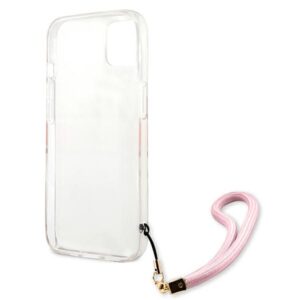 Guess GUHCP13SKCABPI Apple iPhone 13 mini 5,4" rožinės spalvos hardcase Camo Strap Collection - Image 7
