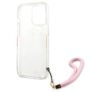 Guess GUHCP13LKCABPI Apple iPhone 13 Pro / 13 6,1" rožinės spalvos hardcase Camo Strap Collection - Image 7